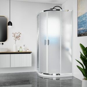BOX DOCCIA SEMICIRCOLARE 80X80 CROMO PIUMATO
