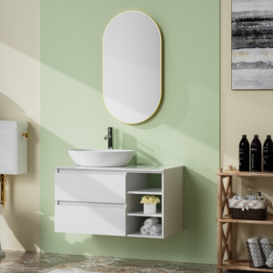 MOBILE BAGNO BIANCO OPACO DA 90CM.