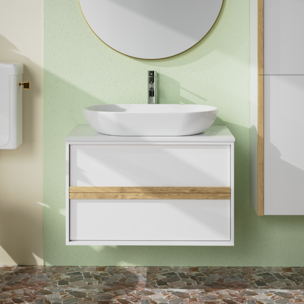MOBILE BAGNO BIANCO OPACO DA 80CM. - immagine 10