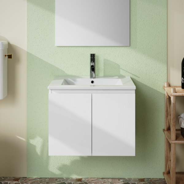 MOBILE BAGNO FRASSINO BIANCO DA 60cm. - immagine 2