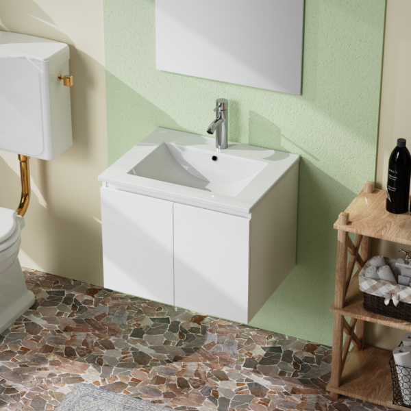 MOBILE BAGNO FRASSINO BIANCO DA 60cm. - immagine 6